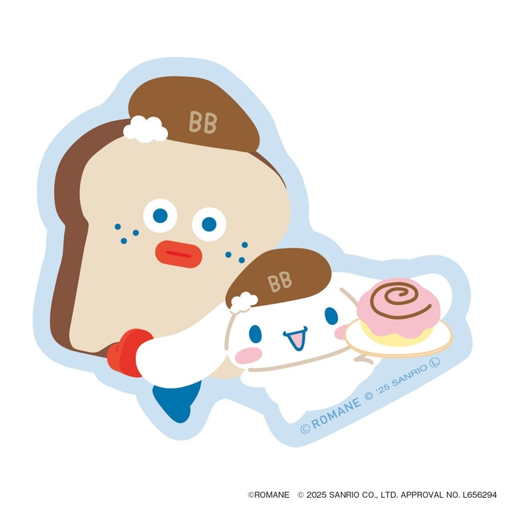 ブランチブラザー×サンリオキャラクターズ PVCステッカー トースト×シナモロール コラボ かわいい グッズ マークス 限定 プレゼント デコレーション