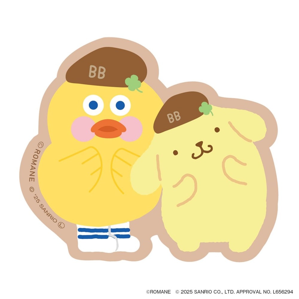 ブランチブラザー×サンリオキャラクターズ PVCステッカー ダック×ポムポムプリン コラボ かわいい グッズ マークス 限定 プレゼント デコレーション