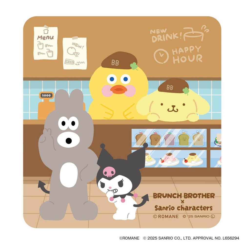 ブランチブラザー×サンリオキャラクターズ PVCステッカー ブランチカフェB コラボ かわいい グッズ マークス 限定 プレゼント デコレーション
