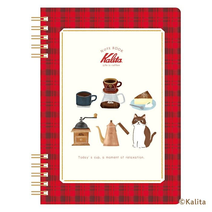 古川紙工 B6 リングノート A カリタ 5mm方眼 オシャレ ネコ かわいい プレゼント