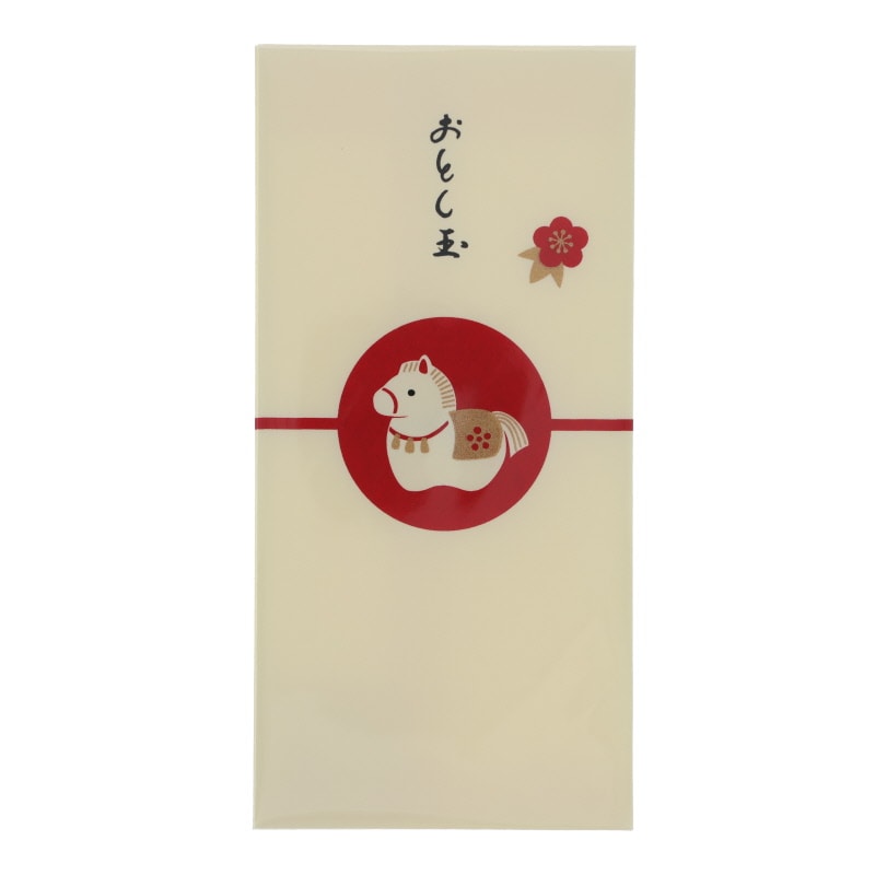 シルクスクリーン印刷 干支ぽち袋 新札用 午年 赤 2026年 2枚入り 日本製 お祝い お年玉袋 万円袋 限定 和柄 年賀