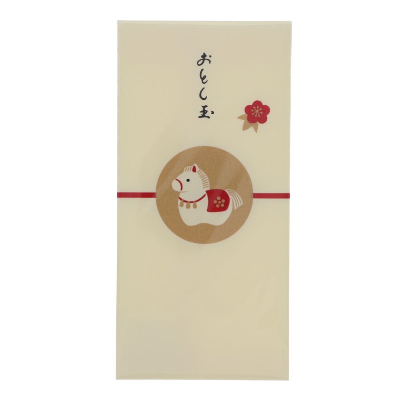 シルクスクリーン印刷 干支ぽち袋 新札用 午年 金 2026年 2枚入り 日本製 お祝い お年玉袋 万円袋 限定 和柄 年賀