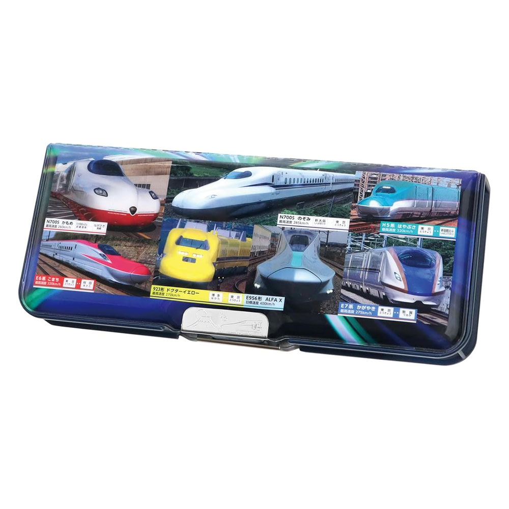 クツワ 学べる２ドア筆入れ 駅名 両面 ペンケース 新幹線好き 新入学 お祝い ギフト プレゼント コンパクト