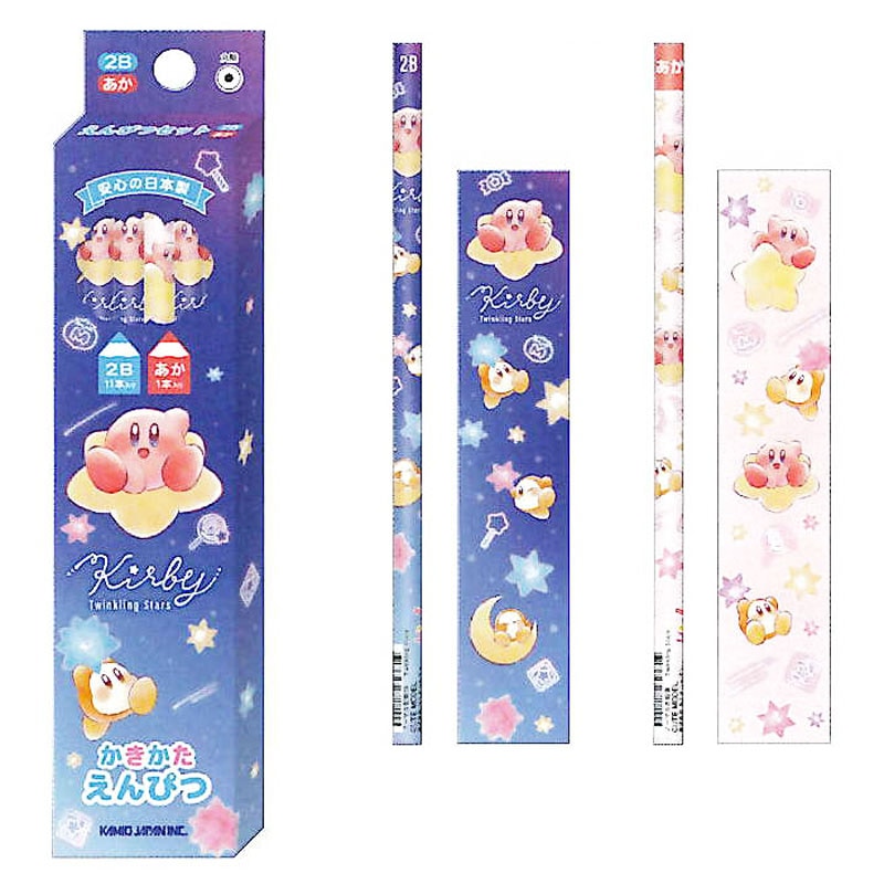 カミオジャパン 星のカービィ 鉛筆 Twinkling Stars ダース 2B 赤鉛筆 2026年 新入学 祝い 記念品 プレゼント 名入れ不可