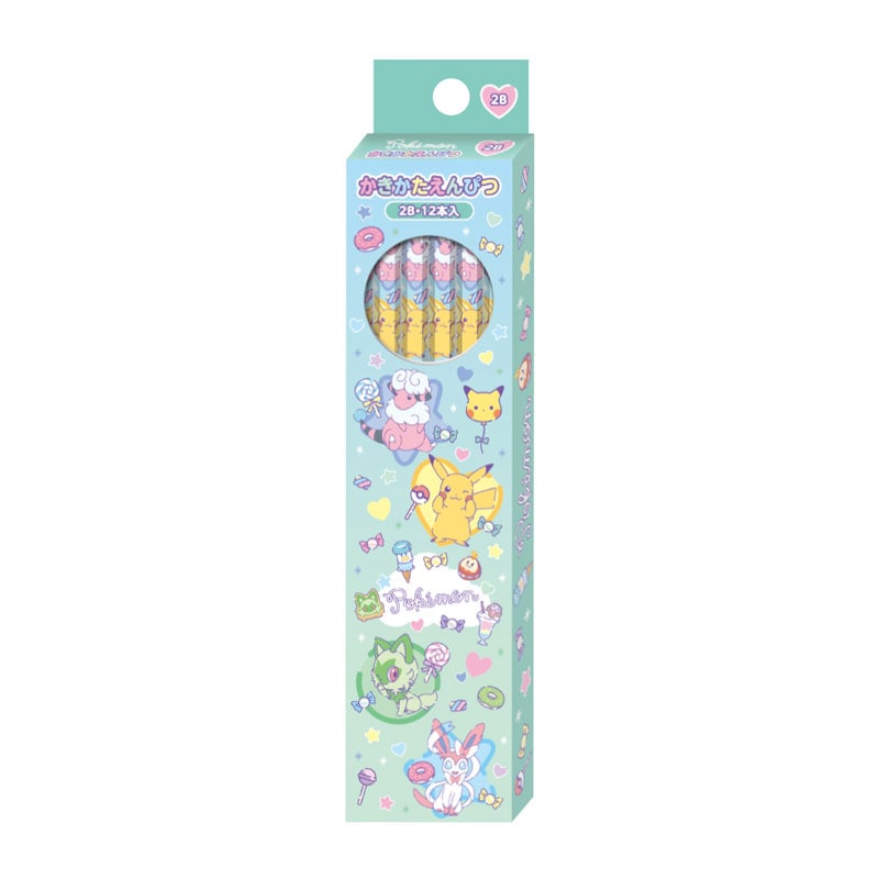 ポケットモンスター ファンシータイム かきかた鉛筆 2B ダース ショウワノート 名入れ無料 2026年 六角軸 新入学 祝い 記念品 プレゼント