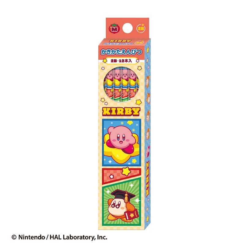 星のカービィ かきかた鉛筆 2B ダース ショウワノート 名入れ無料 2026年 六角軸 新入学 祝い 記念品 プレゼント