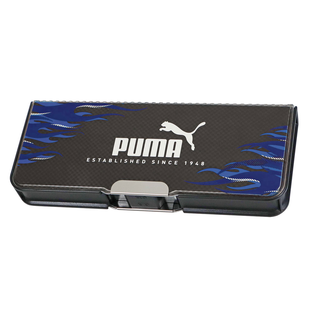 クツワ PUMA ピッタントン ブルー 2ドア筆入れ 鉛筆ホルダー7本 ランドセルに横にフィット 入学祝い プレゼント コンパクト