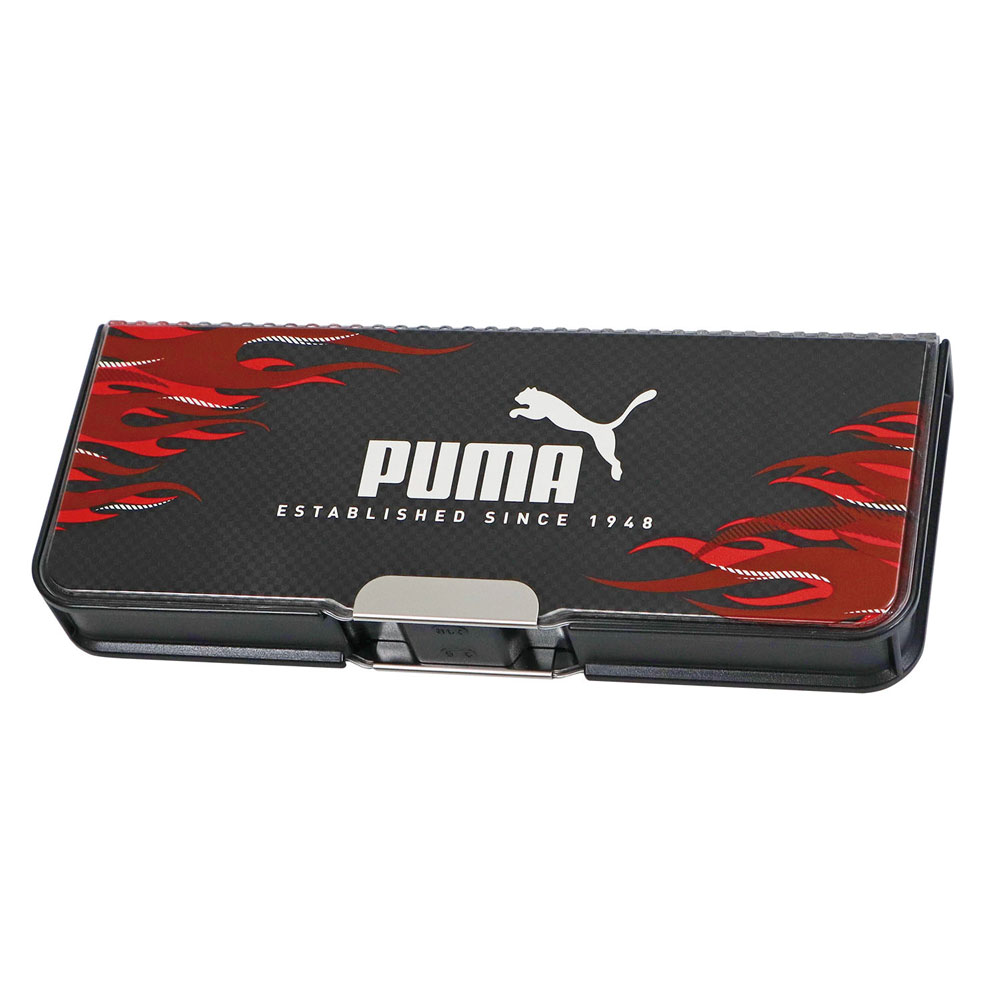クツワ PUMA ピッタントン レッド 2ドア筆入れ 鉛筆ホルダー7本 ランドセルに横にフィット 入学祝い プレゼント コンパクト