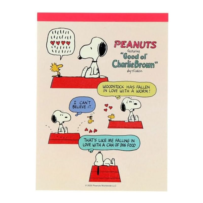 メモ A6 PENUTS Faborite Story アイボリー スヌーピー 80枚 プレゼント 限定 サンスター文具