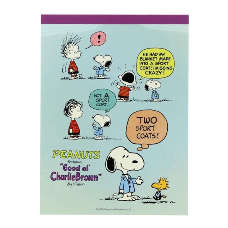 メモ A6 PENUTS Faborite Story ライトブルー スヌーピー 80枚 プレゼント 限定 サンスター文具