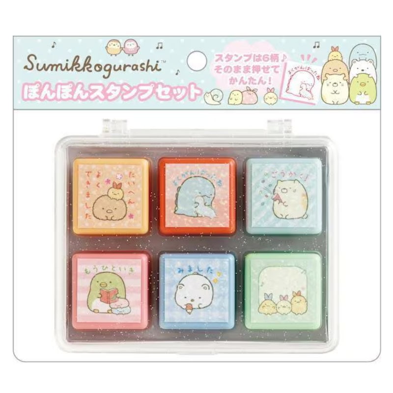 サンエックス すみっコぐらし ぽんぽんスタンプセット スタンプマーケット キャラミックス 浸透印 デコ オシャレ 女子文具 プレゼント
