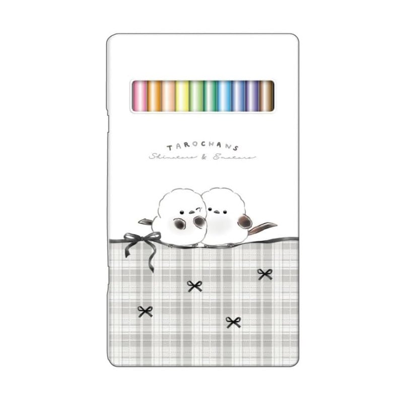 クラックス 缶ケース入り12色色鉛筆 シマエナガ 2026年 入学アイテム 名入れ お祝い 記念品 プレゼント ギフト