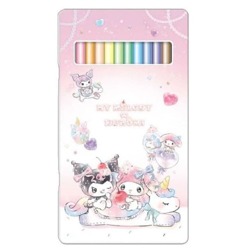 マイメロディ・クロミ 色鉛筆 12色 2026 サンリオ 新入学 名入れ プレゼント 記念品 缶ケース クラックス