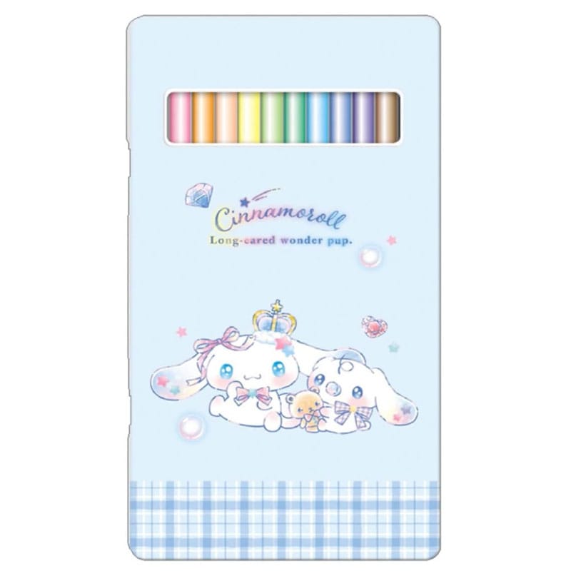 シナモロール 色鉛筆 ジュエル 12色 2026 サンリオ 新入学 名入れ プレゼント 記念品 缶ケース クラックス