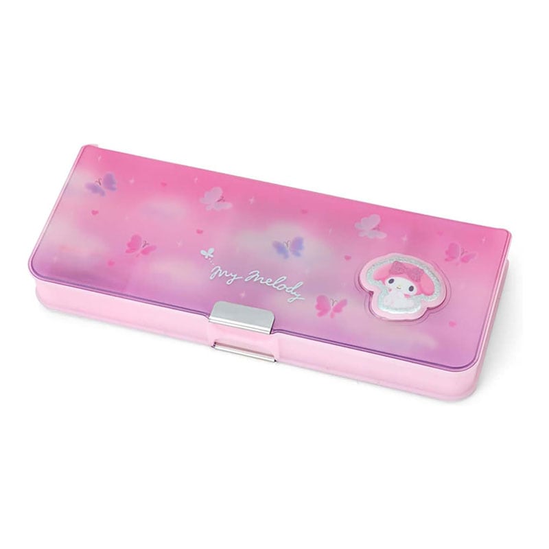 マイメロディ 両面開き筆箱 クリア ペンケース 2026年 サンリオ 新入学 お祝い プレゼント ミニシャープナー付