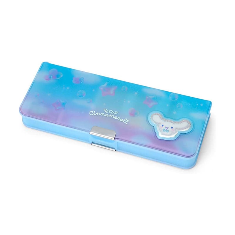 シナモロール 両面開き筆箱 クリア ペンケース 2026年 サンリオ 新入学 お祝い プレゼント ミニシャープナー付