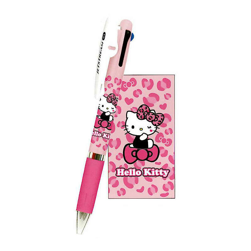 カミオジャパン CM High Standard 3色ボールペン ハローキティ/ヒョウ柄 三菱鉛筆 ジェットストリーム 日本製 グッズ