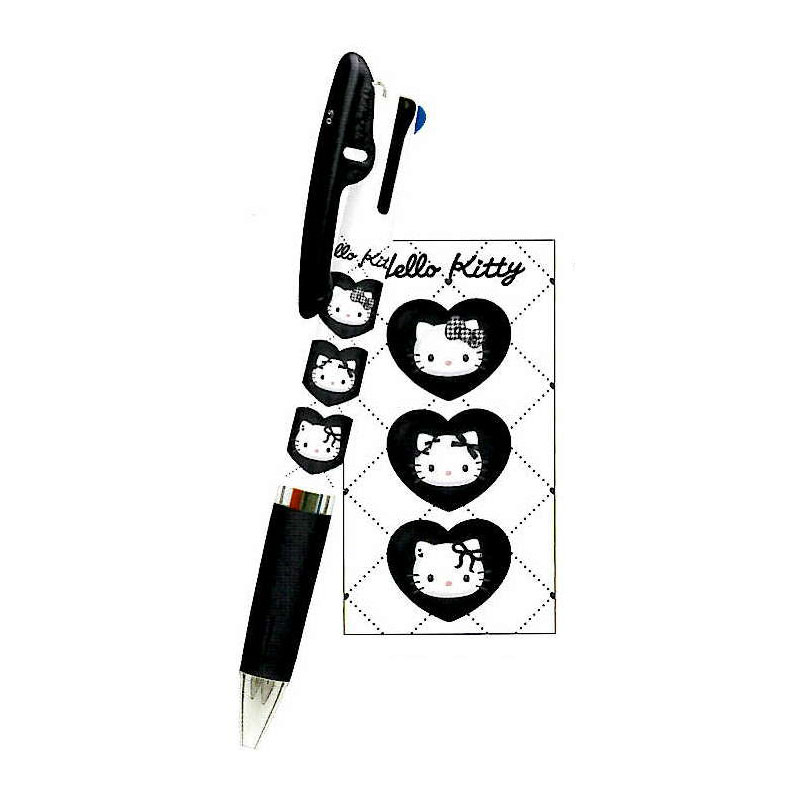カミオジャパン CM High Standard 3色ボールペン ハローキティ/モノクロ 三菱鉛筆 ジェットストリーム 日本製 グッズ