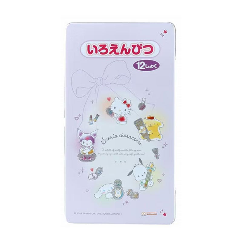 サンスター文具 サンリオキャラクターズ 色鉛筆 12色 2026年 新入学 名入れ無料 祝い 日本製 ギフト プレゼント