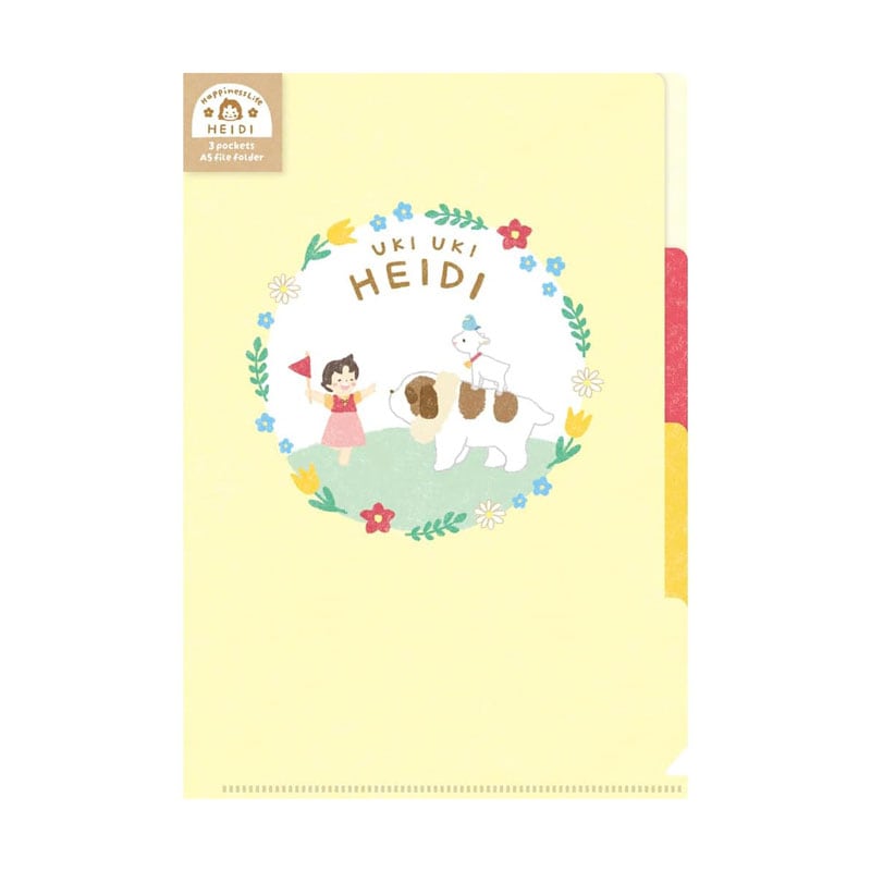 アルプスの少女ハイジ A5 クリアファイル 3PK うきうきハイジ コラボ 古川紙工 プレゼント かわいい 限定 オシャレ 日本製
