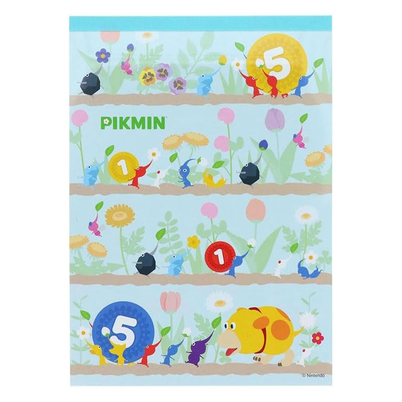 サンスター文具 メモA6 ピクミン はこぶ 100枚 かわいい 女子文具