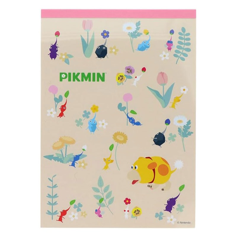 サンスター文具 メモA6 ピクミン ちらばり 100枚 かわいい 女子文具