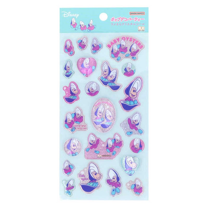 ラメきらクリスタルシール ヤングオイスター ディズニー グリッターシール ぷっくりシール かわいい コレクション デコレーション オシャレ サンスター文具