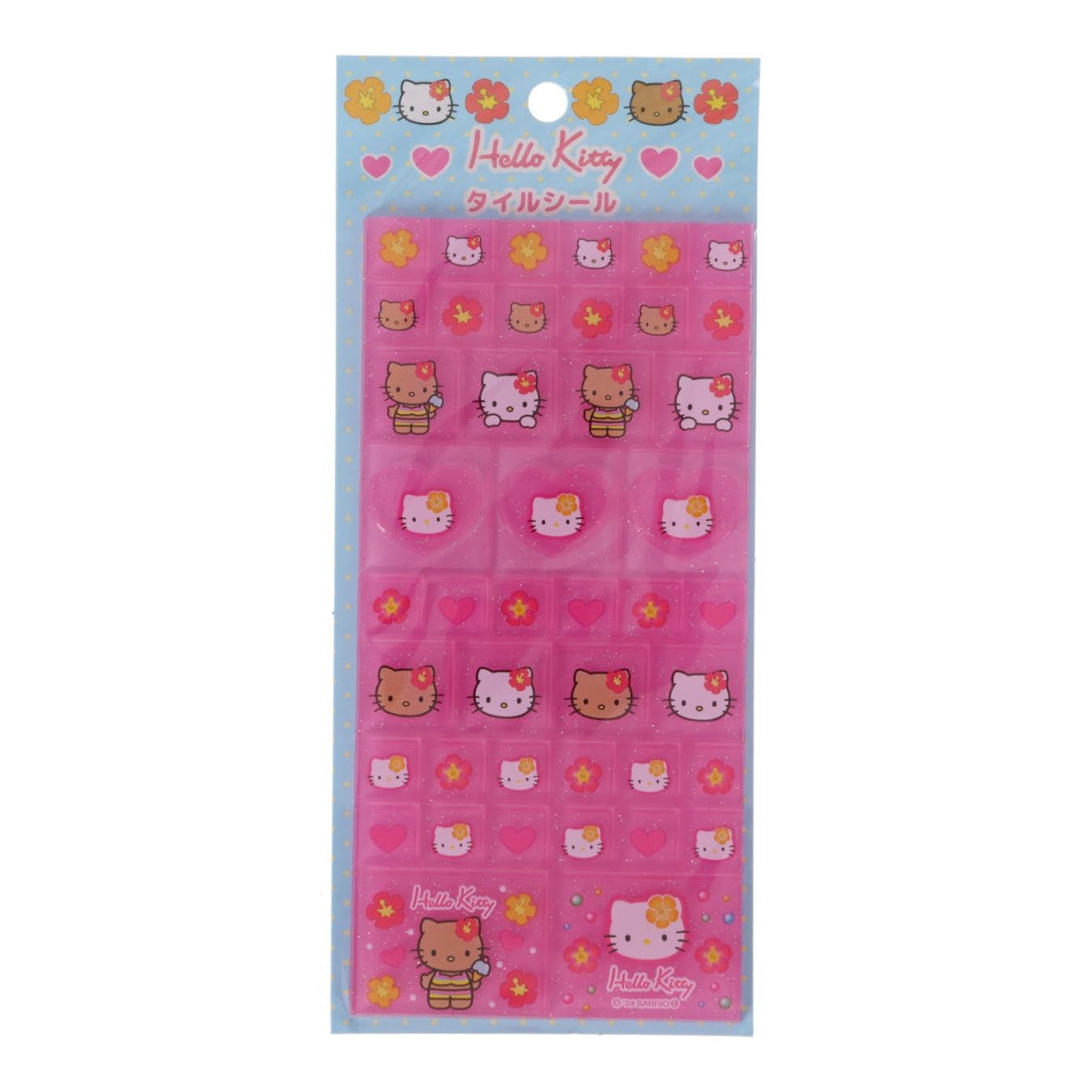タイルシール ハローキティ 90's ハイビスカス レトロ かわいい プレゼント デコレーション コレクション NIC