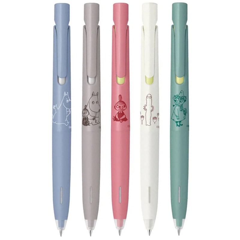 ゼブラ ブレン ムーミン 0.5 5本セット 替え芯1本付 “筆記振動(ブレ)”を制御したブレないボールペン グッズ 日本製 限定