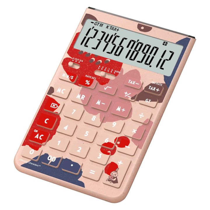 カシオ CASIO 電卓 ジャストサイズ 12桁表示 ムーミンコラボ限定モデル リトルミイデザイン JT-200T-MM-PK-N 数量限定 プレゼント オシャレ