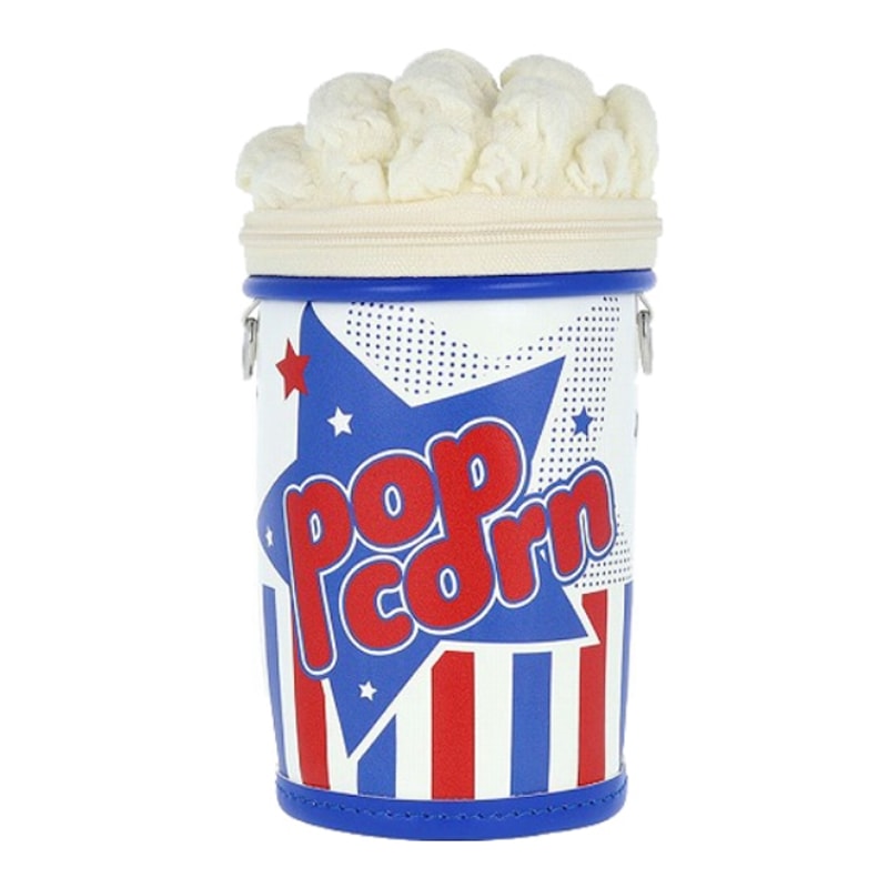 サンスター文具 ポップコーンペンポーチ 塩 W パロディペンポーチ スタンド型 小物入れ オシャレ プレゼント