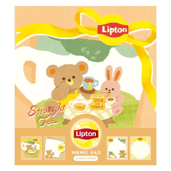 古川紙工 メモパッド Lipton ストレートティー 4柄 100枚 オシャレ コラボ かわいい プレゼント