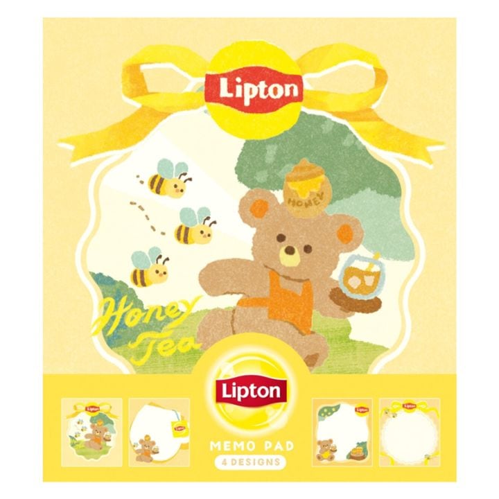古川紙工 メモパッド Lipton ハニーティー 4柄 100枚 オシャレ コラボ かわいい プレゼント