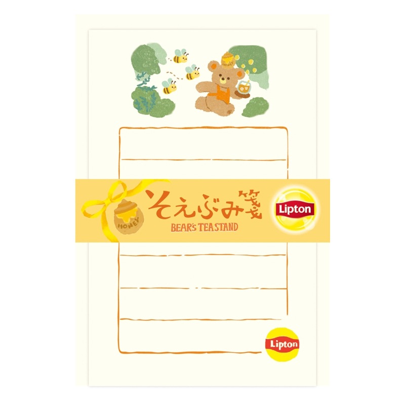 そえぶみ箋 Lipton ハニーティー コラボ 雑貨 グッズ 描き下ろし 限定 古川紙工 オシャレ かわいい プレゼント
