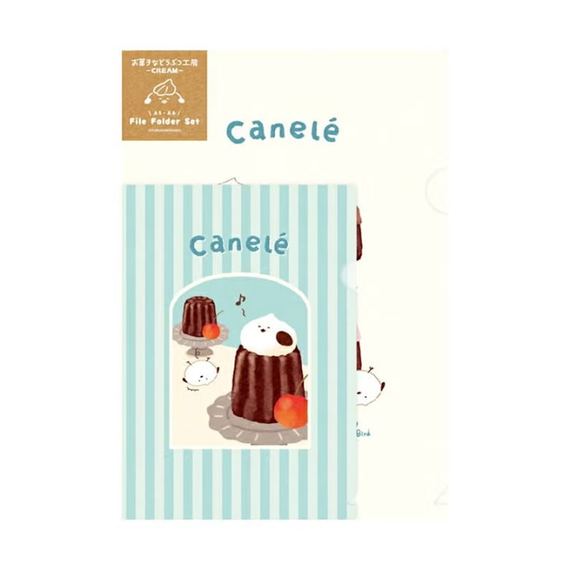 古川紙工 お菓子などうぶつ工房 クリアファイルA5/A6 2枚セット トリ かわいい プレゼント