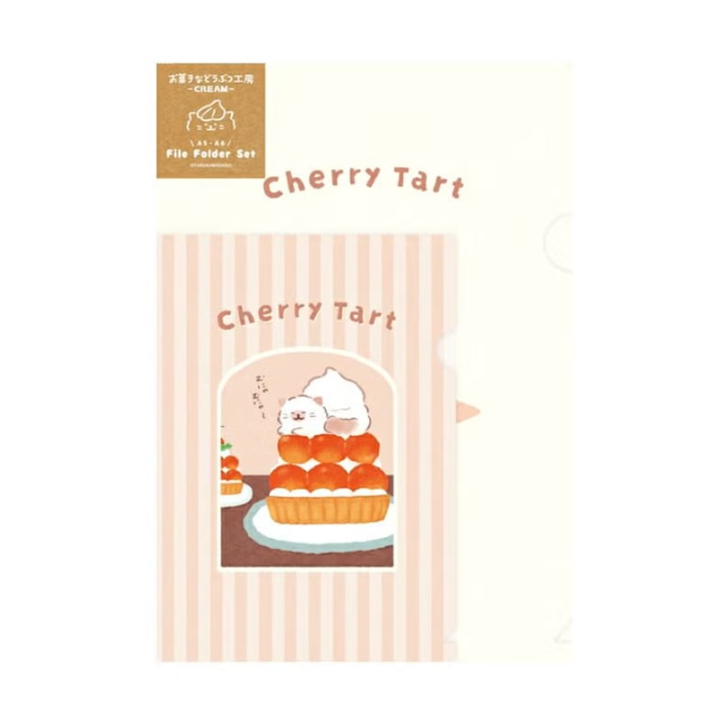 古川紙工 お菓子などうぶつ工房 クリアファイルA5/A6 2枚セット ネコ かわいい プレゼント