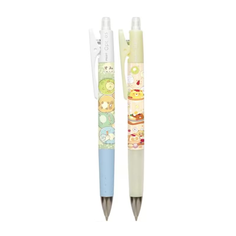 サンエックス すみっコぐらし たぬきのまんまるレストラン オプト シャープペンシル 0.5 2本セット 日本製 パイロット 限定 かわいい オシャレ