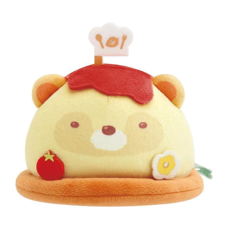 サンエックス すみっコぐらし たぬきのまんまるレストラン シーンぬいぐるみ たぬきのオムライス 限定 かわいい プレゼント コレクション