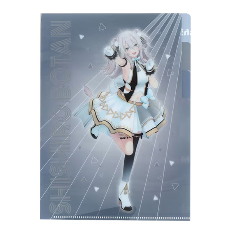 クリアファイルA5 3P hololive ホロライブ 獅白ぼたん コラボ 限定 プレゼント サンスター文具