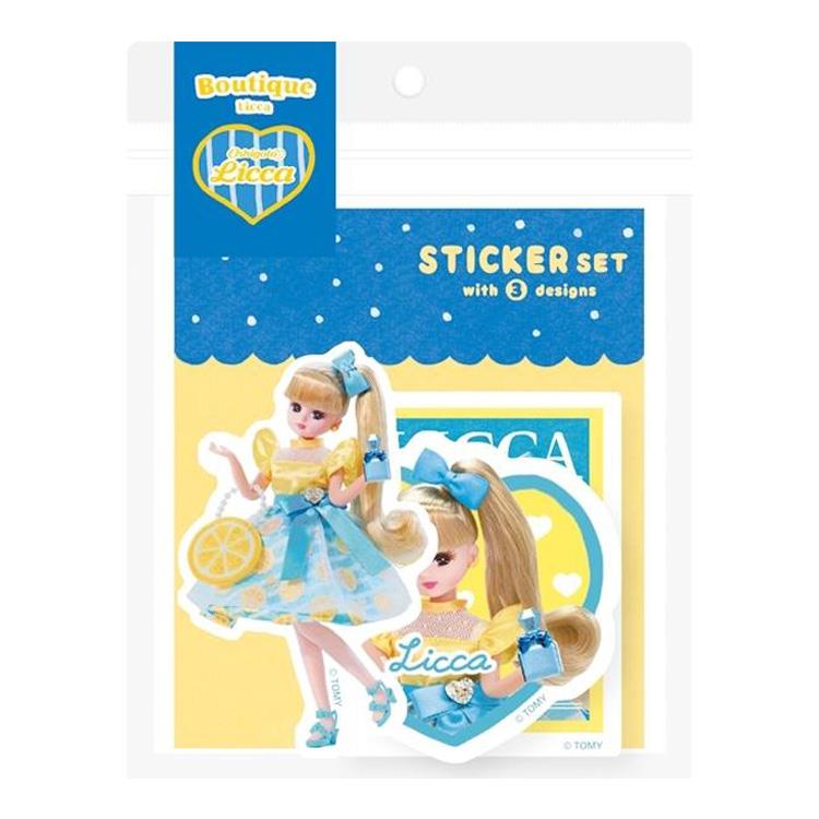 Oshigoto Licca リカちゃん ステッカー3柄セット ブティック かわいい プレゼント デコレーション 古川紙工