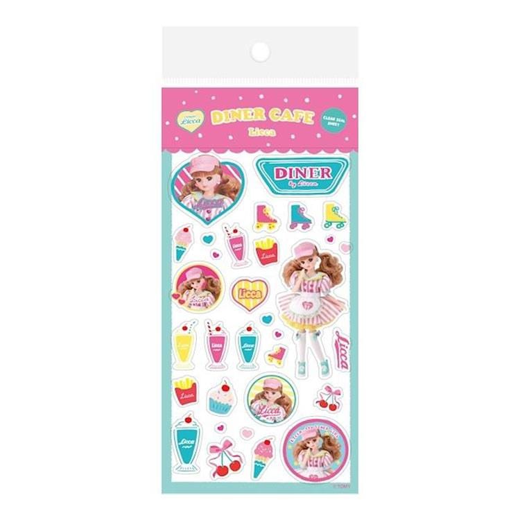 Oshigoto Licca リカちゃん 透明シールシート ダイナーカフェ かわいい プレゼント デコレーション 古川紙工