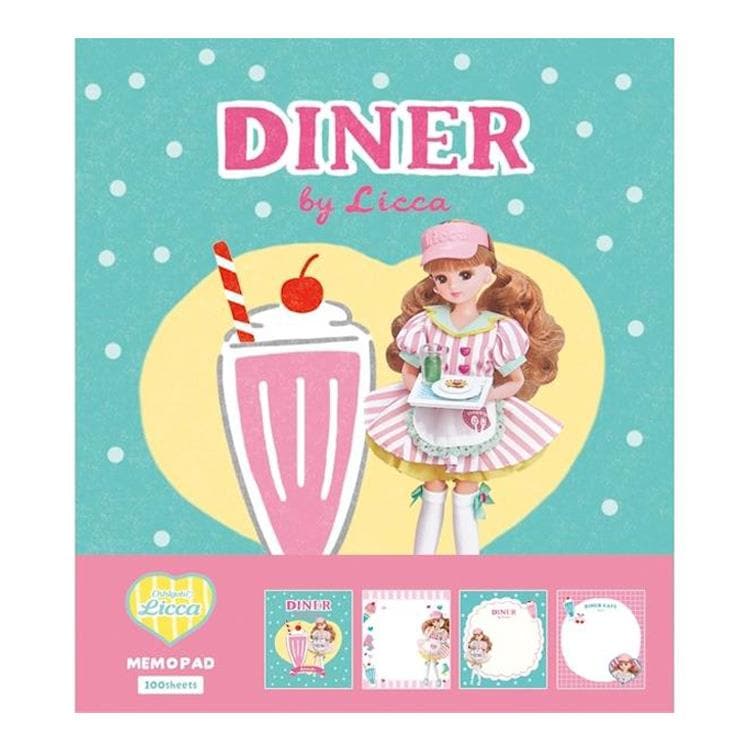 Oshigoto Licca リカちゃん メモパッド ダイナーカフェ 100枚 かわいい プレゼント オシャレ 古川紙工