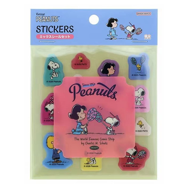 ミックスシールセット PEANUTS AMERICAN TASTE12 ロリポップ スヌーピー ぷっくりシール デコレーション かわいい 限定 プレゼント サンスター文具