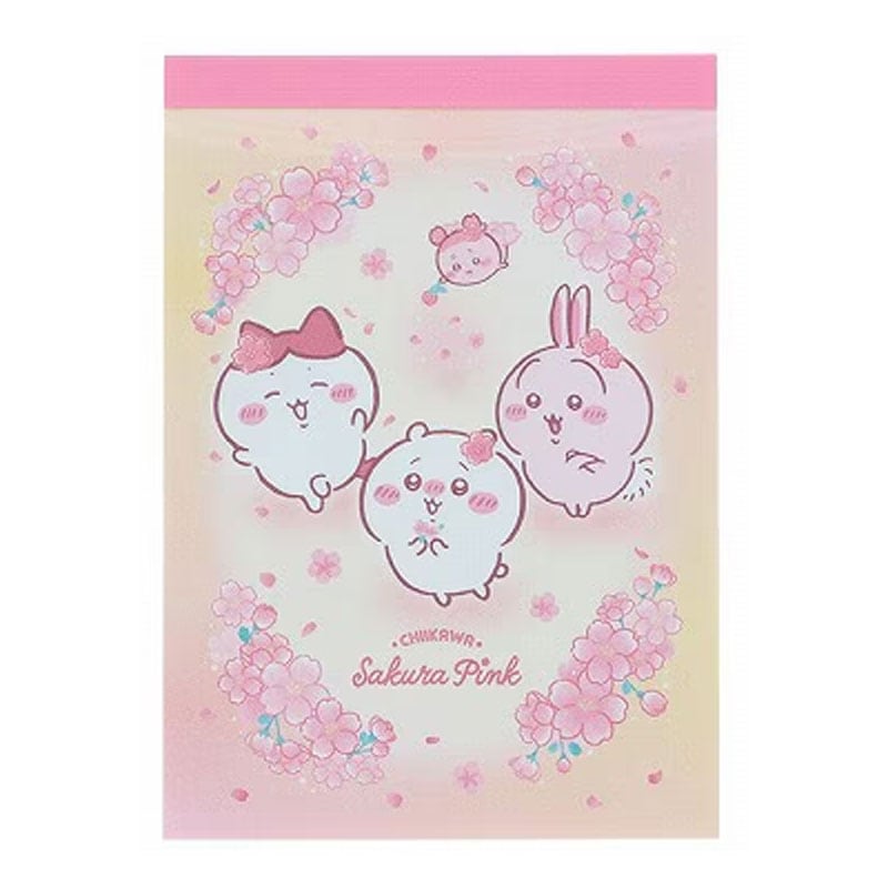サンスター文具 ちいかわ メモミニ Sakura Pink サクラ ちいかわ＆ハチワレ＆うさぎ 2柄 100枚 かわいい 女子文具 限定 グッズ