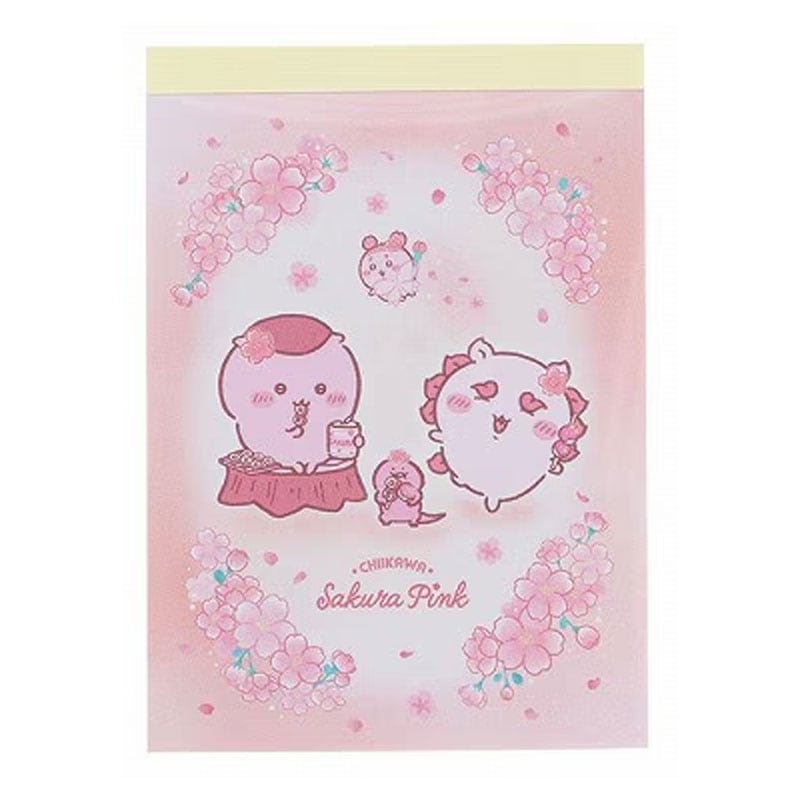 サンスター文具 ちいかわ メモミニ Sakura Pink サクラ くりまんじゅう&シーサー 2柄 100枚 かわいい 女子文具 限定 グッズ