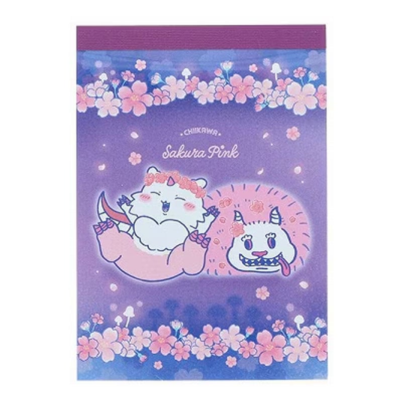 サンスター文具 ちいかわ メモミニ Sakura Pink ヨザクラ あのこ&でかつよ 2柄 100枚 かわいい 女子文具 限定 グッズ