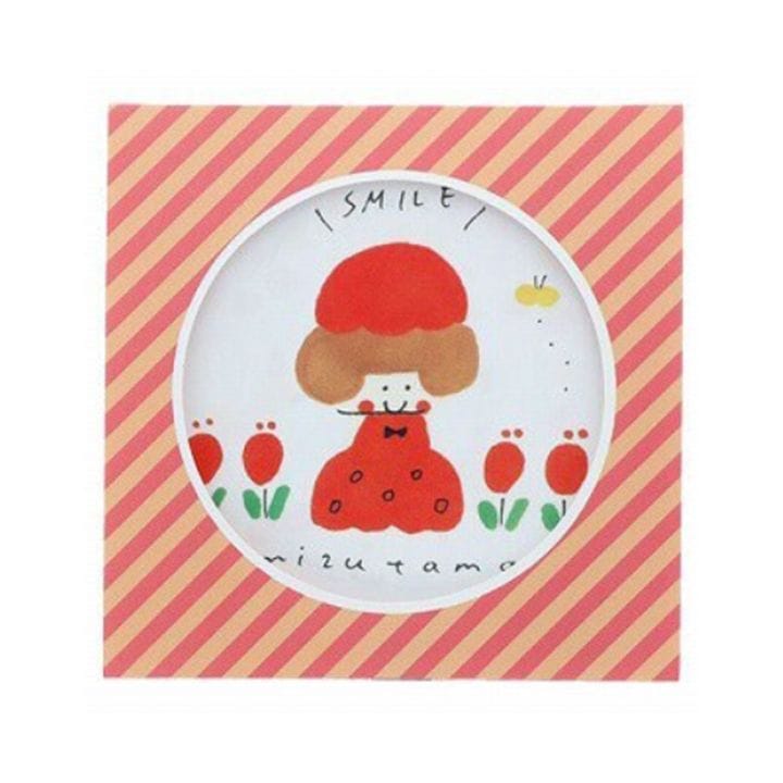 サンスター文具 mizutama 窓付スクエアメモ レッド 80枚 雑貨 グッズ 描き下ろし かわいい 限定