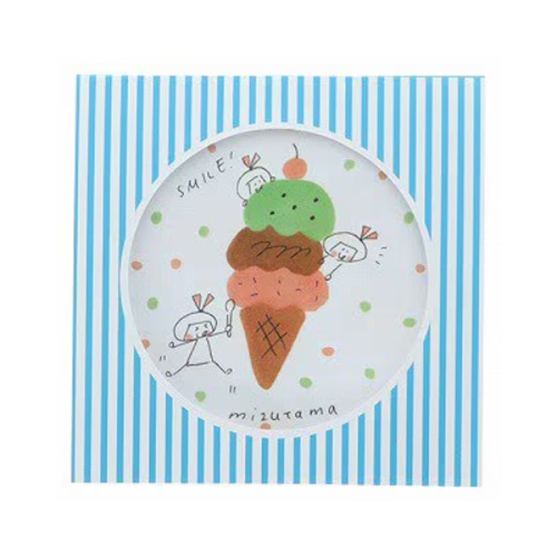 サンスター文具 mizutama 窓付スクエアメモ ブルー 80枚 雑貨 グッズ 描き下ろし かわいい 限定