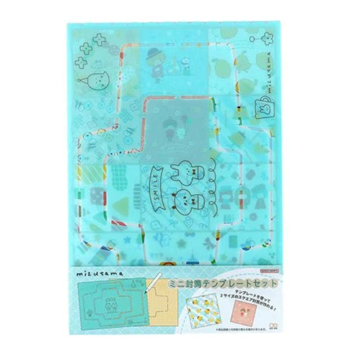 サンスター文具 mizutama ミニ封筒テンプレートセット ミントグリーン 雑貨 グッズ 描き下ろし かわいい 限定
