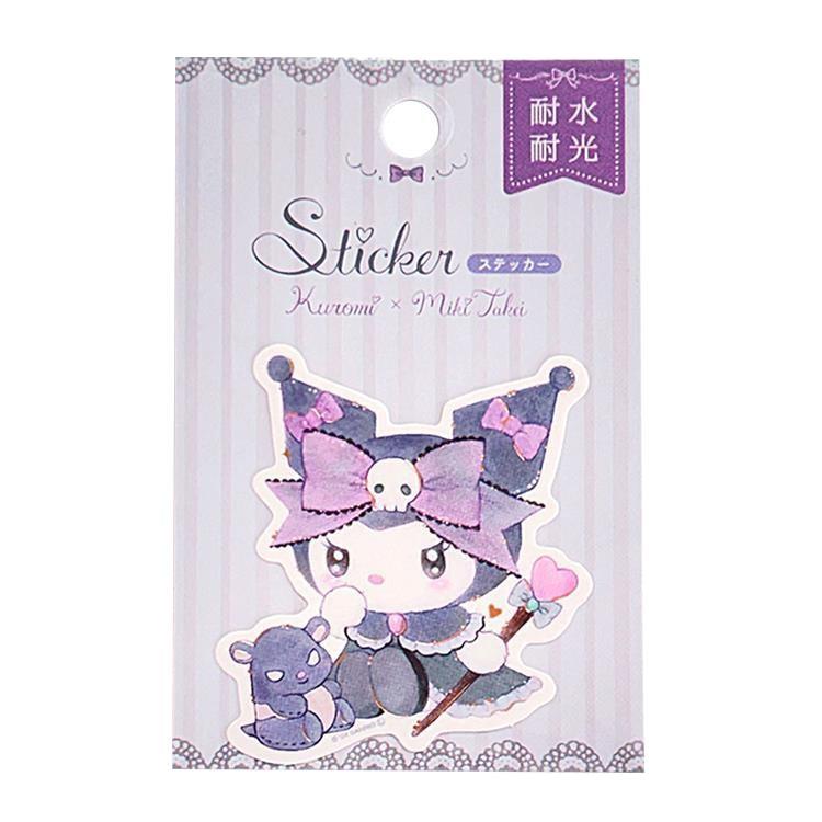 サンリオキャラクターズ×たけいみき ステッカー クロミ ダークフェミニン 金箔加工 耐水耐光 オシャレ かわいい 雑貨 グッズ 描き下ろし 限定 クローズ・ピン
